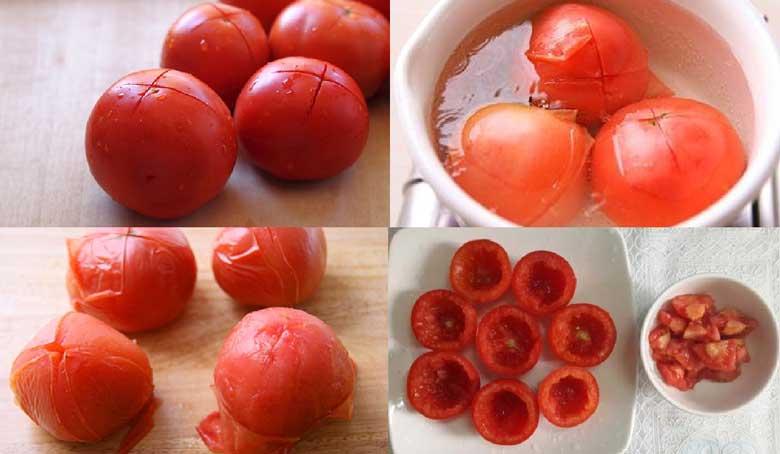 Cách làm mứt cà chua ăn bánh mì: Sơ chế cà chua