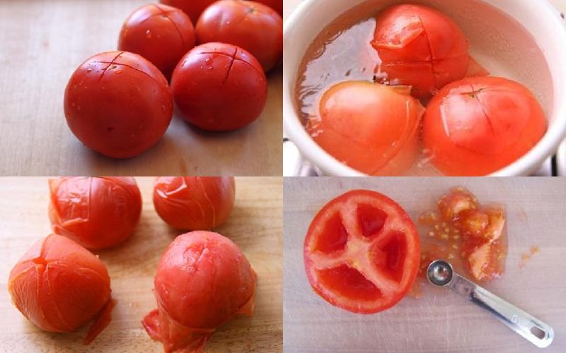 Sơ chế cà chua 