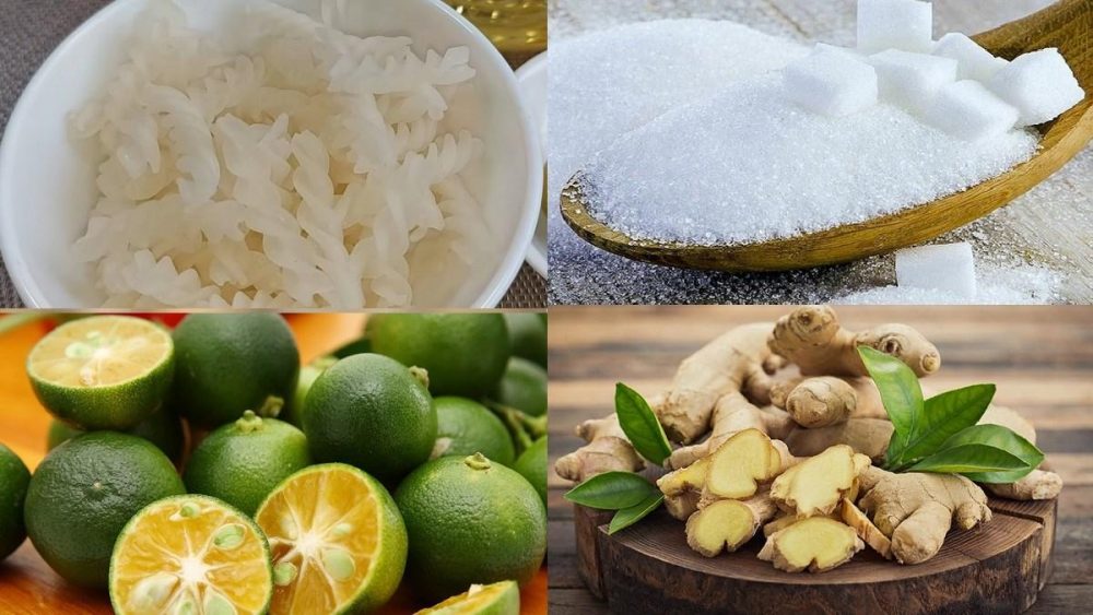 Nguyên liệu món ăn nui ngào đường