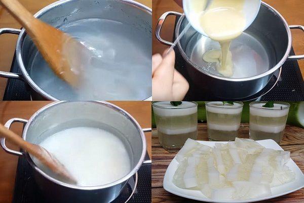 cách làm thạch rau câu sữa đặc