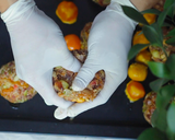 BÁNH TRUNG THU THẬP CẨM GÀ QUAY | BY ERIC'S HOME bước làm 16 hình