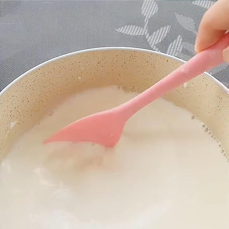 Bước 1 Nấu hỗn hợp sữa Bánh sữa tươi chiên bằng bột năng