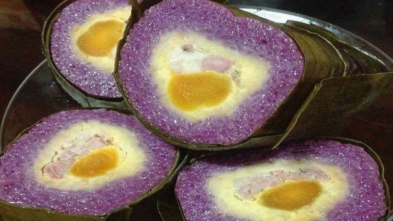 Bánh tét lá cẩm đặc sản nổi tiếng Cần Thơ siêu đẹp