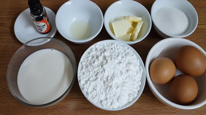 Nguyên liệu thức ăn bánh bông lan gato kể từ bột gạo