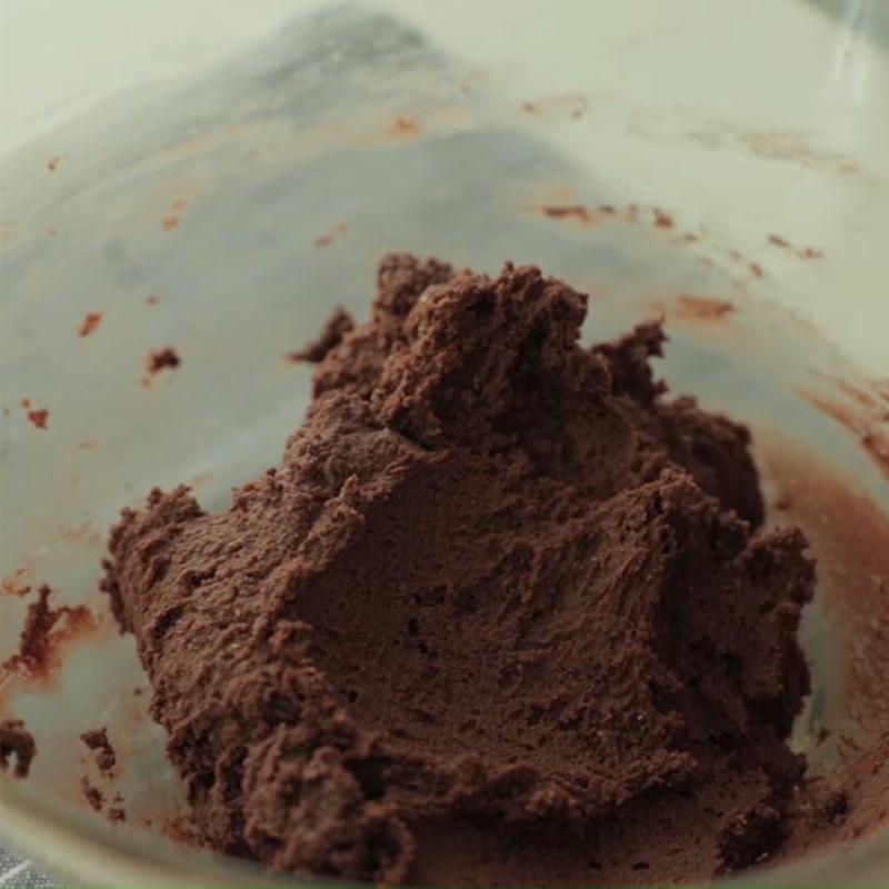 Bước 4 Trộn bột bánh quy Bánh quy socola nhân truffle hình trái tim