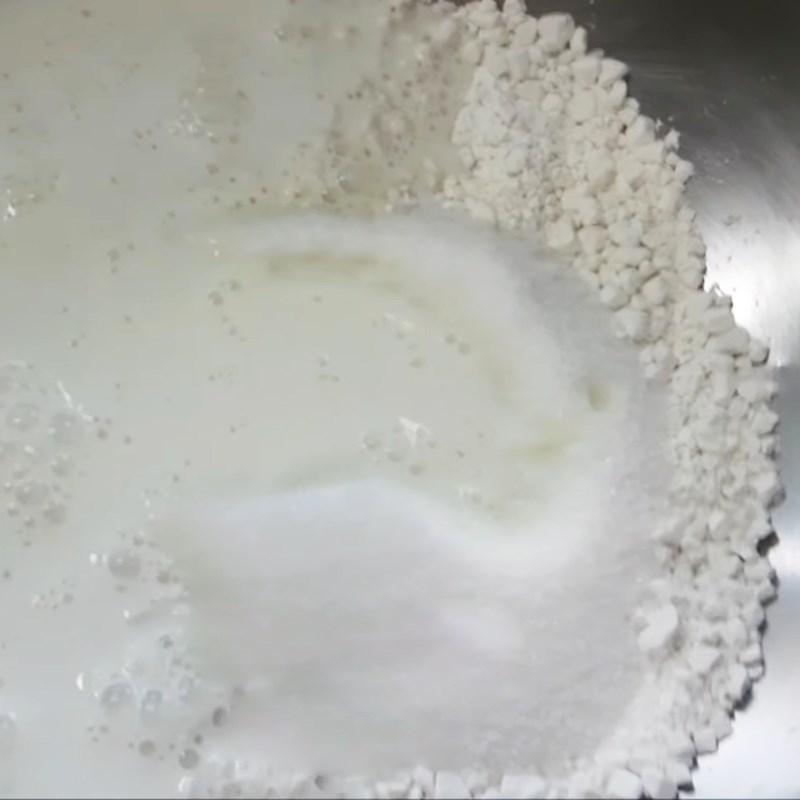 Bước 1 Pha bột sắn dây với sữa Kuzumochi sữa