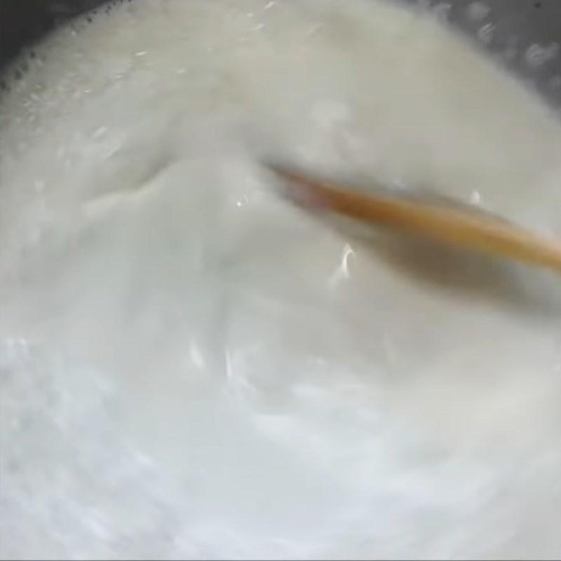 Bước 2 Nấu hỗn hợp sắn dây Kuzumochi sữa