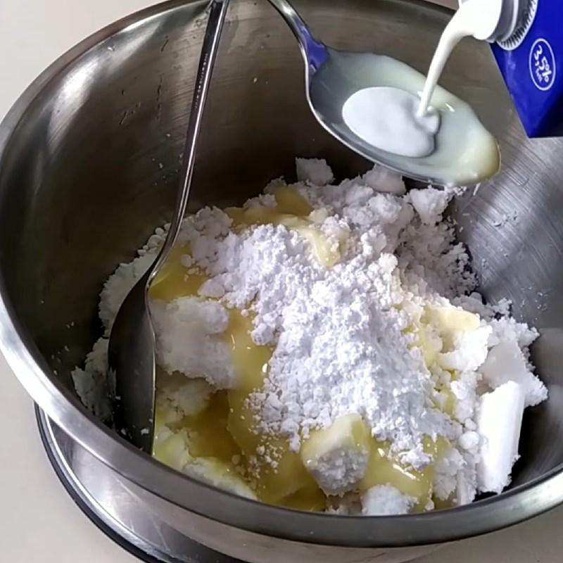 Bước 1 Trộn nhân sữa dừa Bánh dẻo bằng bột nếp sống nhân sữa dừa