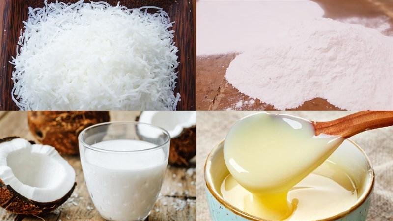 Nguyên liệu món ăn bánh trung thu nhân sữa dừa