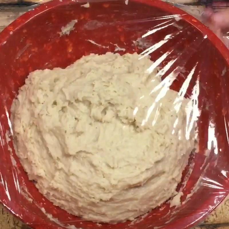 Bước 1 Trộn bột bánh bao Bánh bao nhân đậu đỏ