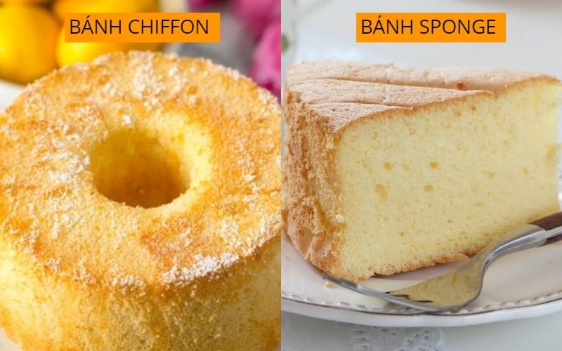 Sự khác biệt giữa bánh bông lan thường và bánh Chiffon