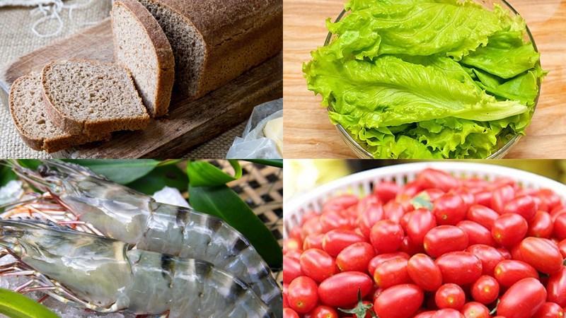 Nguyên liệu món ăn salad bánh mì