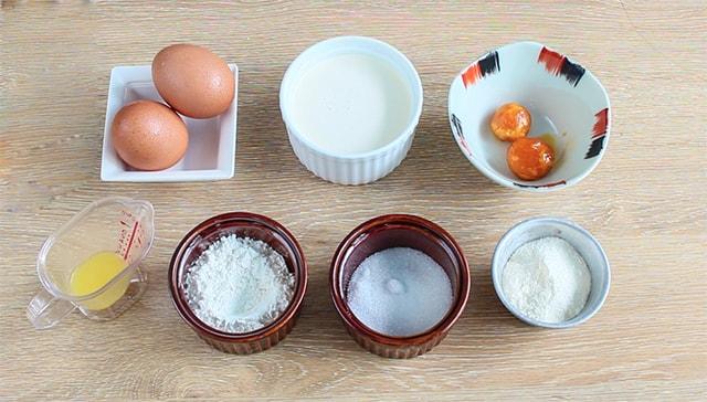 Nguyên liệu làm bánh trung thu trứng muối chảy