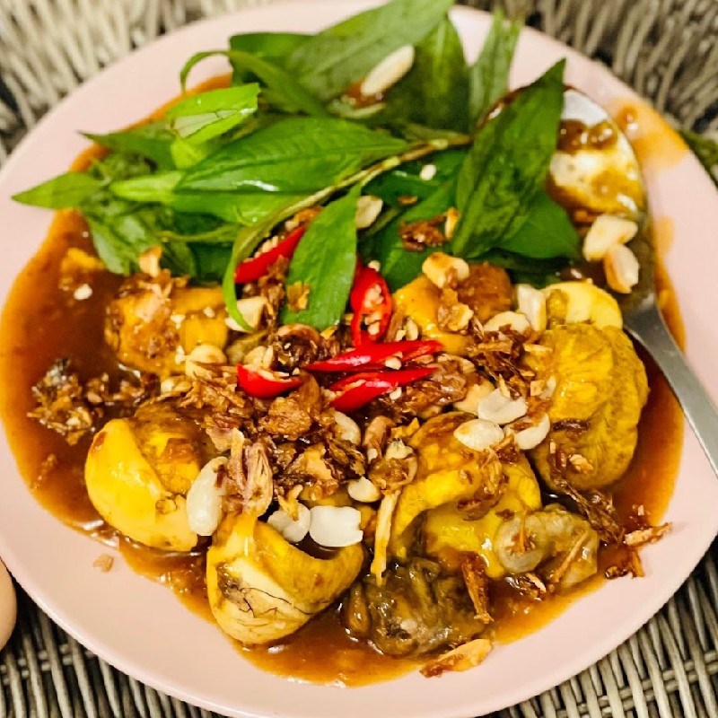 Bước 4 Thành phẩm Trứng gà lộn xào me