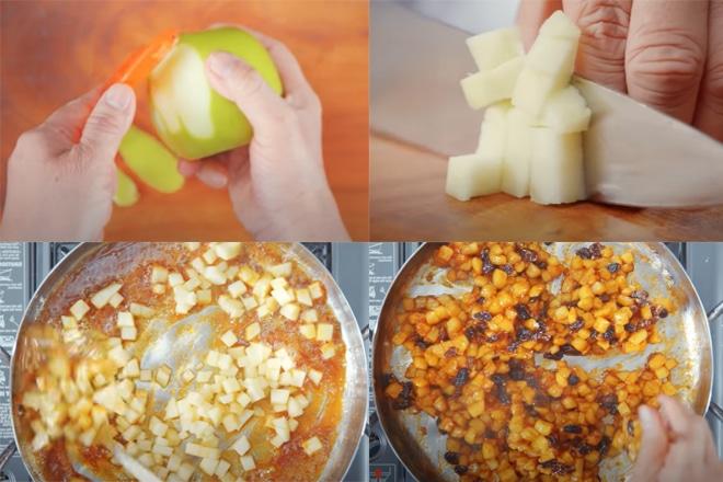 Cách làm bánh táo làm nhân táo
