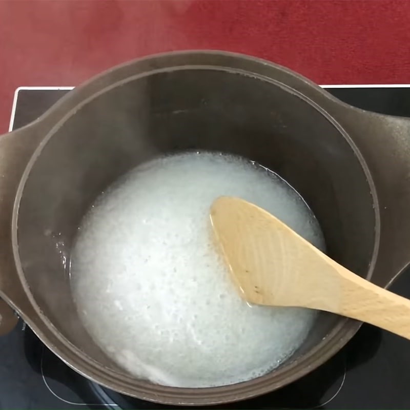 Bước 3 Nấu rau câu với sữa chua Rau câu chanh dây (chanh leo) sữa chua