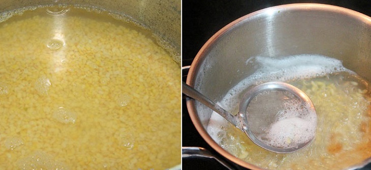 Bước 2 Nấu đậu xanh Chè đậu xanh đánh nước cốt dừa