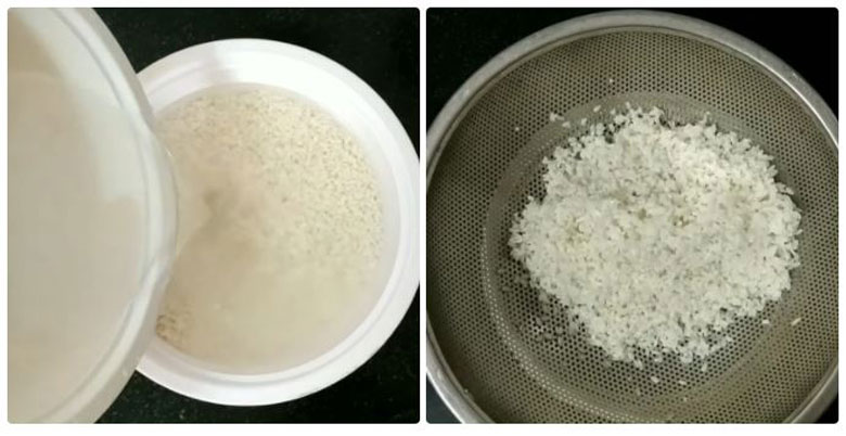 Cách xay gạo bằng máy xay sinh tố thực hiện các bước sau