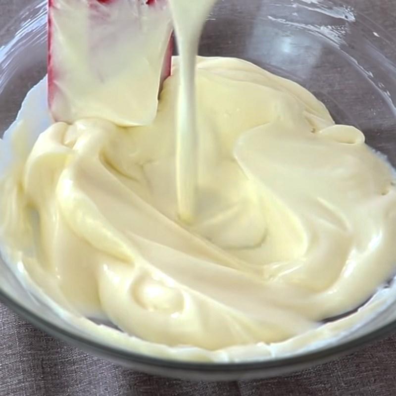 Bước 4 Trộn hỗn hợp kem phô mai với hỗn hợp sữa Cheesecake trà xanh (matcha)