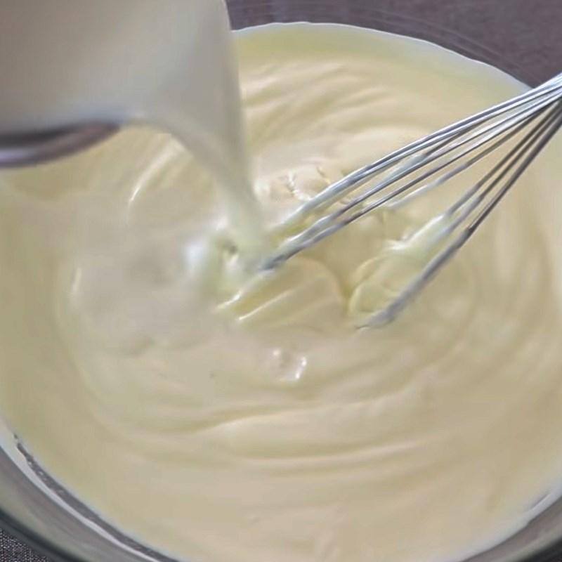 Bước 4 Trộn hỗn hợp kem phô mai với hỗn hợp sữa Cheesecake trà xanh (matcha)