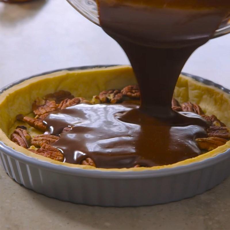 Bước 4 Xếp nhân và nướng bánh lượt 2 Bánh tart hồ nước nước moi socola - chocolate pecan pie