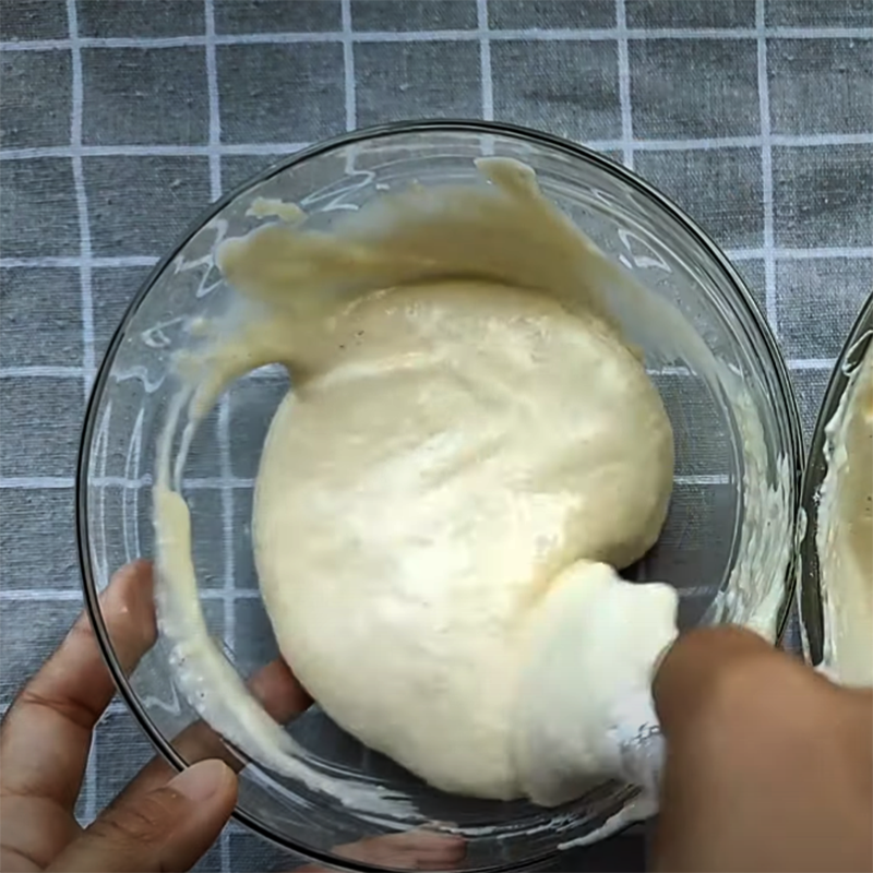 Bước 3 Trộn bột với láo ăn ý dừa Bánh bông lan dừa