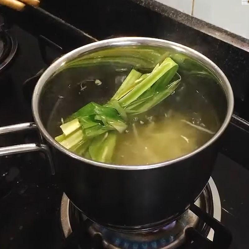 Bước 5 Nấu nước trà Bánh trôi chay đậu xanh