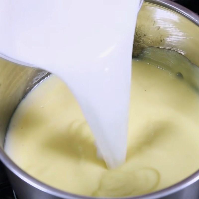 Bước 3 Nấu láo lếu hợp ý khoai lương y sữa Bánh khoai lương y sữa tươi